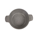 Gray stone bowl on a white background