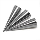 3-Piece Stainless Steel Pastry Cone Mold Set