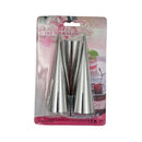 3-Piece Stainless Steel Pastry Cone Mold Set