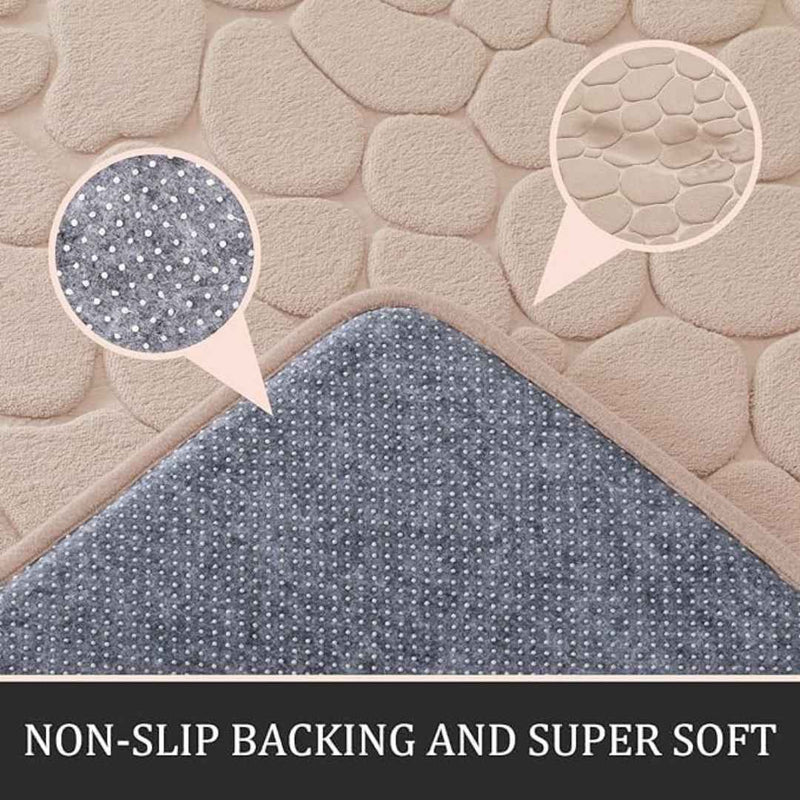 3-Piece Bathroom Mat Set With Toilet Cover and Pedestal Rug – Non-Slip Soft Microfiber Design