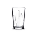 Single Pasabahce Scala 330ml Glass Tumbler With Vertical Textured Design On White Background