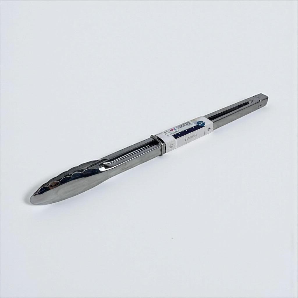 Metallic kitchen tool on a white background