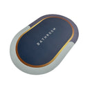 Round blue device with 'Bathroom' text on a white background