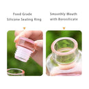 700ml Gradient Glass Water Bottle with Measurement Markings and Leak-Proof Cap – Selective Colors