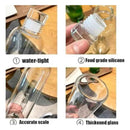 700ml Gradient Glass Water Bottle with Measurement Markings and Leak-Proof Cap – Selective Colors