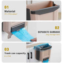 Hanging plastic trash can suitable for kitchen, bathroom, or bedroom