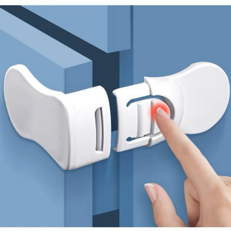 Easy-to-install cabinet locks for baby proofing