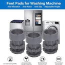 Anti Vibration Appliance Feet Set Of 4 Dark Grey Pads For Stable Washing Machine & Fridge Support