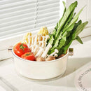 Beauté Plastic Colander with Handles and Transparent Bowl for Washing and Draining Vegetables