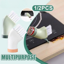 فرشاة تنظيف بتصميم علوي للزجاجة مع موزع صابون للتنظيف وإزالة البقع بسهولة