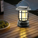 Solar Camping Lantern LED Metal Body With Hanging Handle For Outdoor And Emergency Use