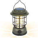 Solar Camping Lantern LED Metal Body With Hanging Handle For Outdoor And Emergency Use