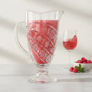 City Glass Cabri 1.15L Footed Glass Pitcher - Elegant Crystal-Look Juice Jug