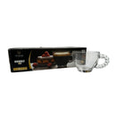 City Glass Premium Bubbly Glass Cups - 6-Piece Set, 100 ml, Ideal for Coffee and Hot Beverages
