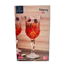 City Glass Tifanny 6-Pcs Stemmed Glasses - 200ml Crystal-Look Water Goblet Set