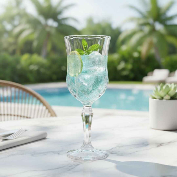 سيتي جلاس تيفاني طقم 6 كاسات زجاج - 200 مل بتصميم كريستالي فاخر