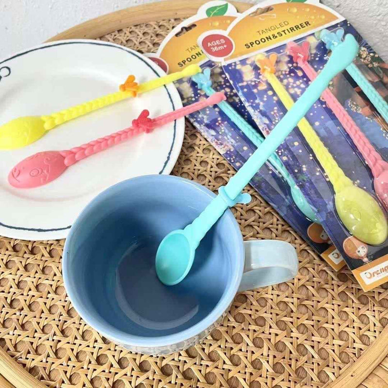 Reusable BPA-free tangled theme spoons for children | Cupindy