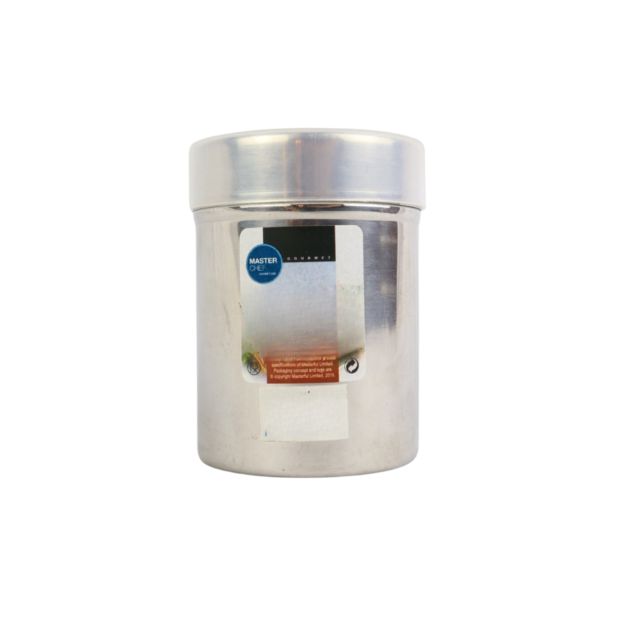 Stainless Steel Powder Shaker with Perforated Lid - Ideal for Sugar, Cocoa, and Spices