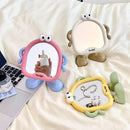 Cute Cartoon Standing Mirror – Adorable Makeup & Desk Mirror for Kids, Teens & Home Decor