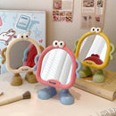 Cute Cartoon Standing Mirror – Adorable Makeup & Desk Mirror for Kids, Teens & Home Decor