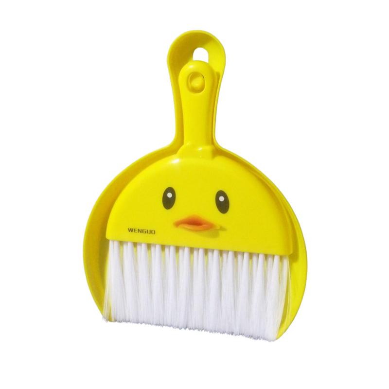 Cute Duck Shaped Mini Broom and Dustpan Set for Kids - Fun and Functional Cleaning Tool