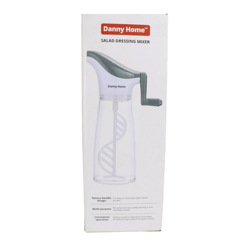 Danny Home Salad Dressing Mixer With Rotary Handle - Easy Mix & Serve 360 ml Bottle
