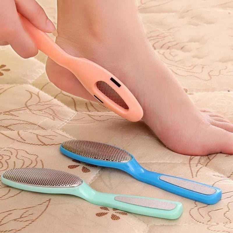 Dual-sided scrubber tool for treating rough heels and feet | Cupindy