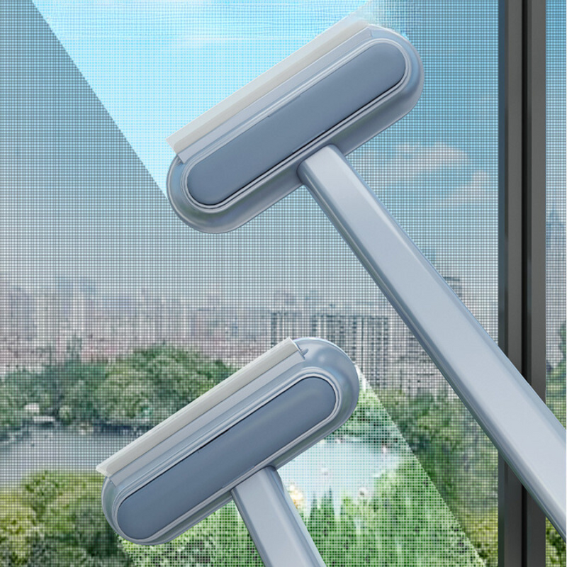 Multi-Function Window Cleaner Brush - Double-Sided, Pet Hair & Lint Remover, Durable & Reusable