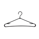 M Design Clothes Hanger with Hook Grooves, 40 cm Width, Durable Plastic, Sleek Black Finish