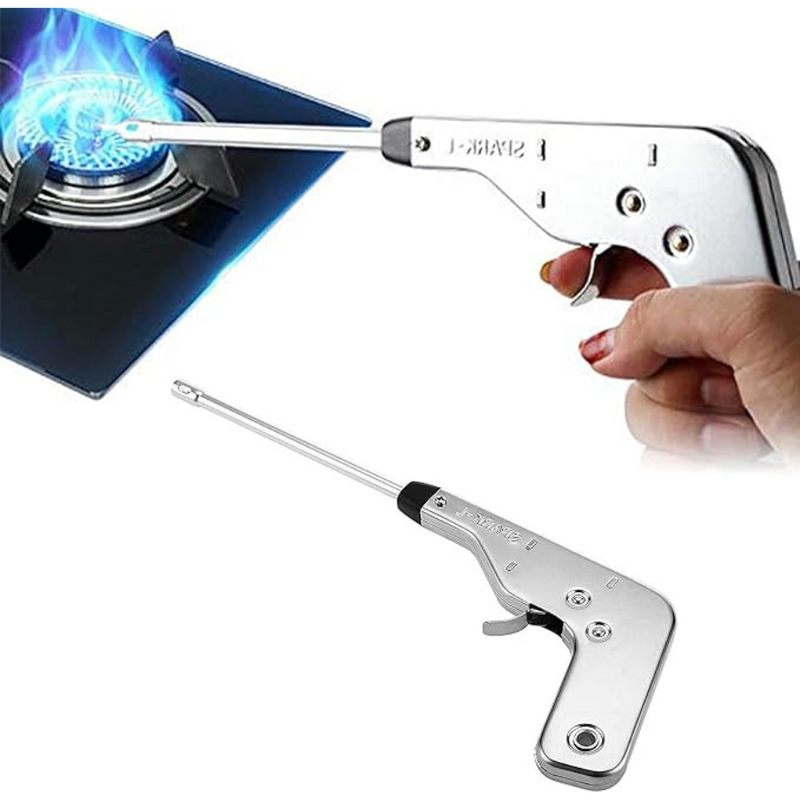 Long-Handled Gas Stove Lighter - Durable Stainless Steel Design, Safe & Easy to Use