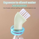 فرشاة تنظيف بتصميم علوي للزجاجة مع موزع صابون للتنظيف وإزالة البقع بسهولة