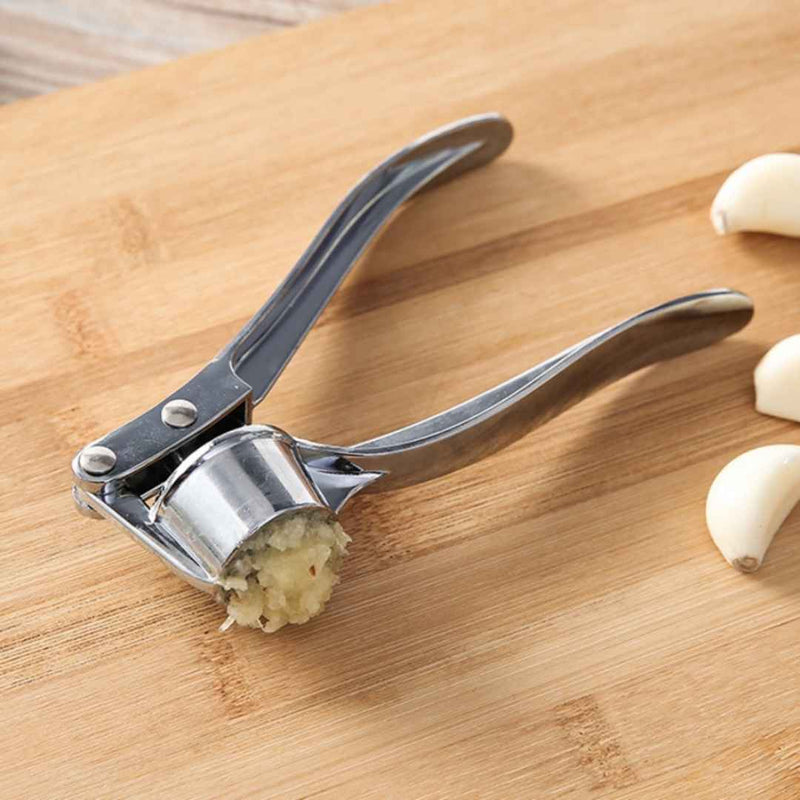 Stainless steel garlic press for effortless mincing in the kitchen | Cupindy