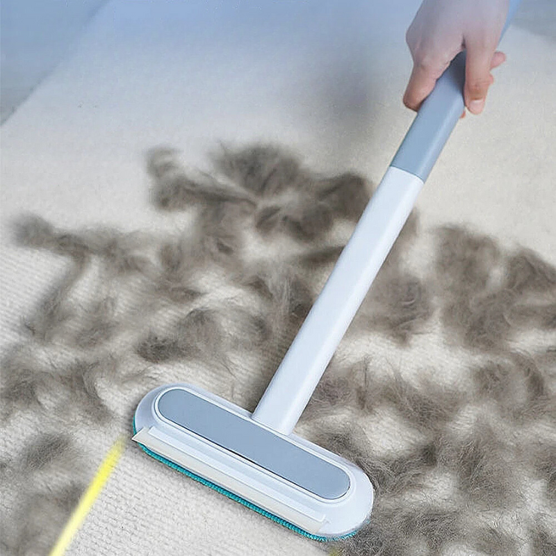Multi-Function Window Cleaner Brush - Double-Sided, Pet Hair & Lint Remover, Durable & Reusable