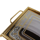 Elegant Italian Stainless Steel 18/10 Gold-Plated Serving Tray – Premium Design, 50 cm