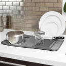 Foldable Dish Drying Rack With Absorbent Pad 60×45cm – Space-Saving Kitchen Organizer