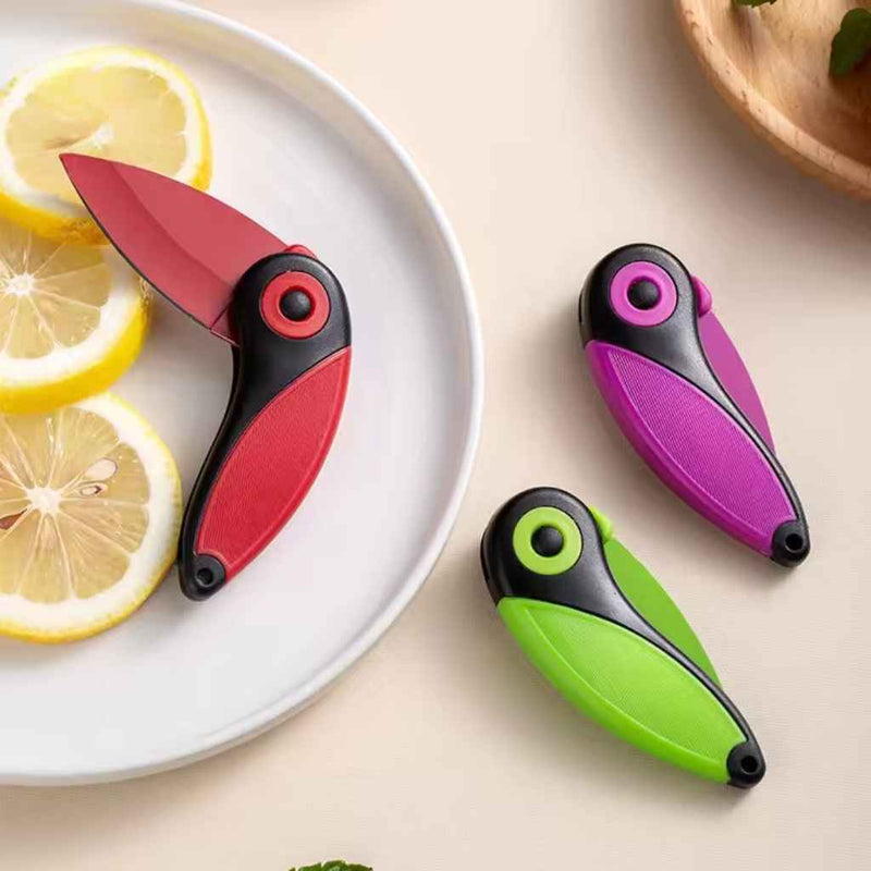 Foldable Pocket Kitchen Knife – Compact Colorful Cutter For Fruits, Vegetables & Outdoor Use