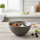 Generic Porcelain Serving Bowl Medium Size Honeycomb Design For Soup Cereal And Daily Use