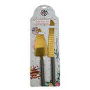 Gold Cake Knife And Server Set With Elegant Handles