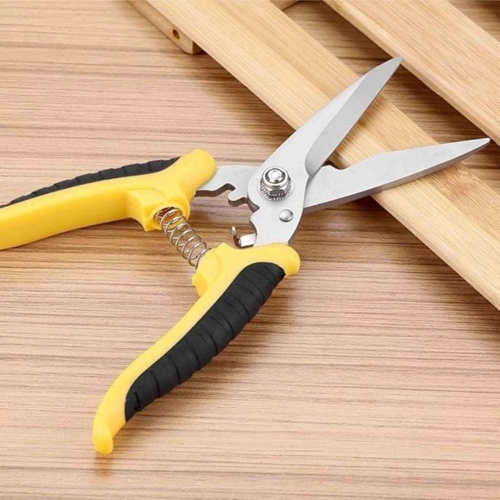 Multipurpose Stainless Utility Shears With Lock & Ergonomic Handle