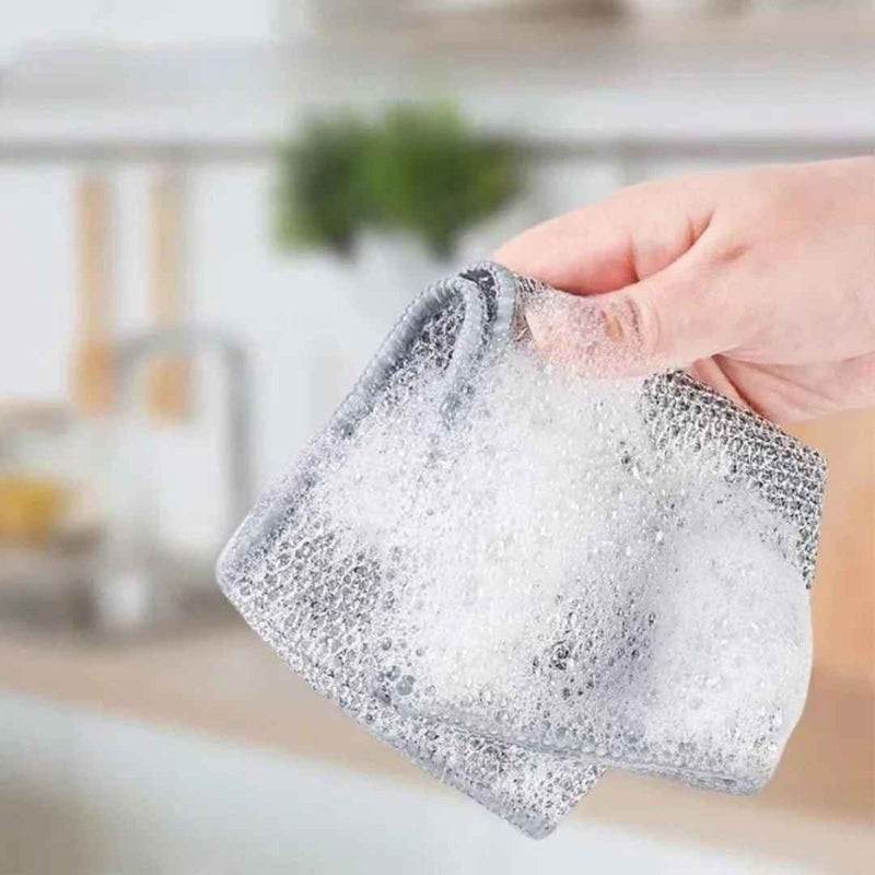 Durable scrubbing cloths for dishes and surfaces, 20x20 cm each | Cupindy