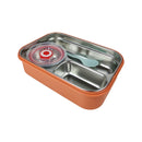 Divided Stainless Steel Lunch Box - Thermal Bento Box for School & Kids with Spoon