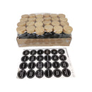 24-Pcs Square Glass Spice Jars - Bamboo Lid Containers with Labels, Kitchen Organizer