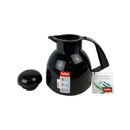 Helios 1L Black Thermal Carafe - German Flask Keeps Drinks Hot (12h) & Cold (24h)