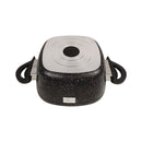 Saflon Black Granite Cooking Pot - Non-Stick Casserole with Lid