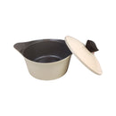 Neoflam 22cm Ceramic Cooking Pot - Non-Stick Casserole with Lid, Beige