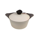 Neoflam 22cm Ceramic Cooking Pot - Non-Stick Casserole with Lid, Beige