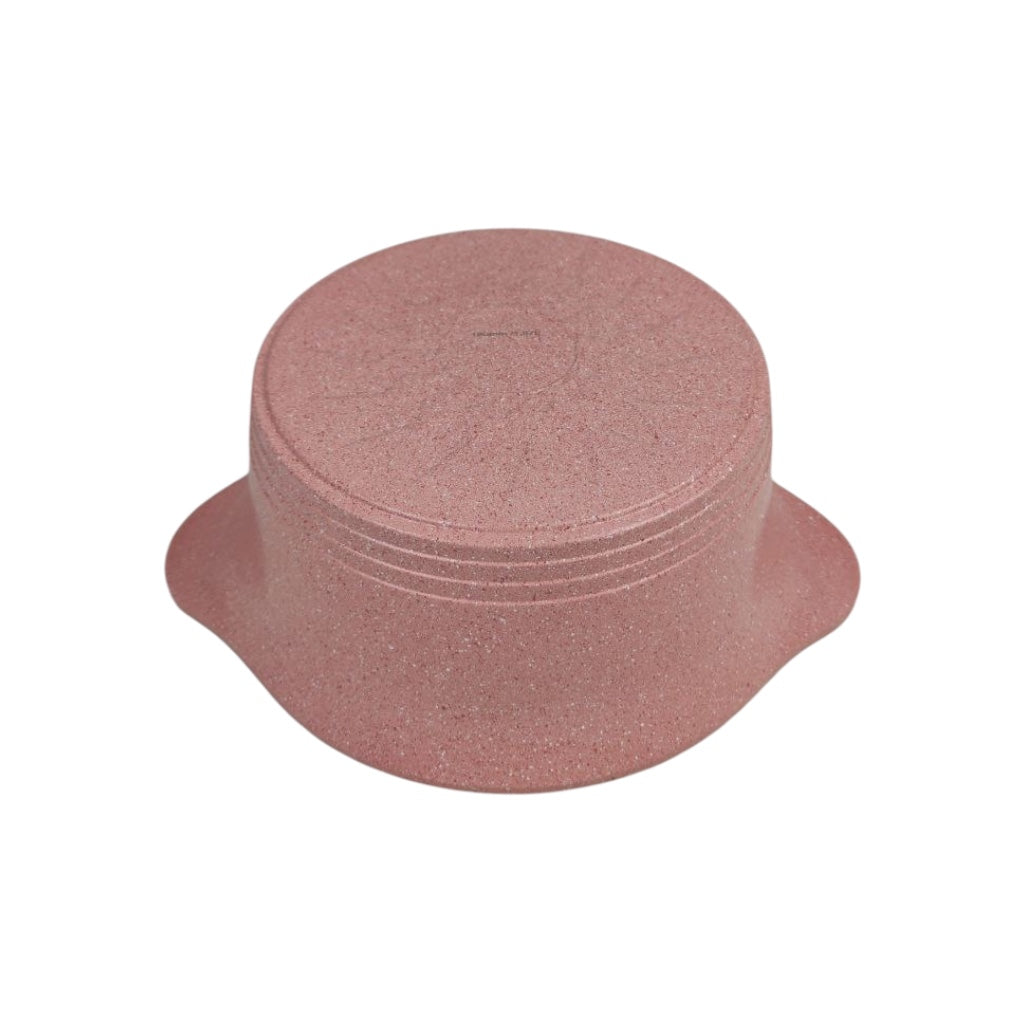 Pink bucket hat on a white background