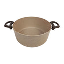 Cookin Aboud Large Granite Coated Cooking Pot With Glass Cover For Family Home Cooking
