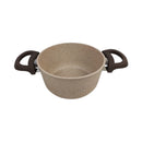 Cookin Aboud Medium Granite Coated Cooking Pot With Glass Cover For Daily Family Cooking