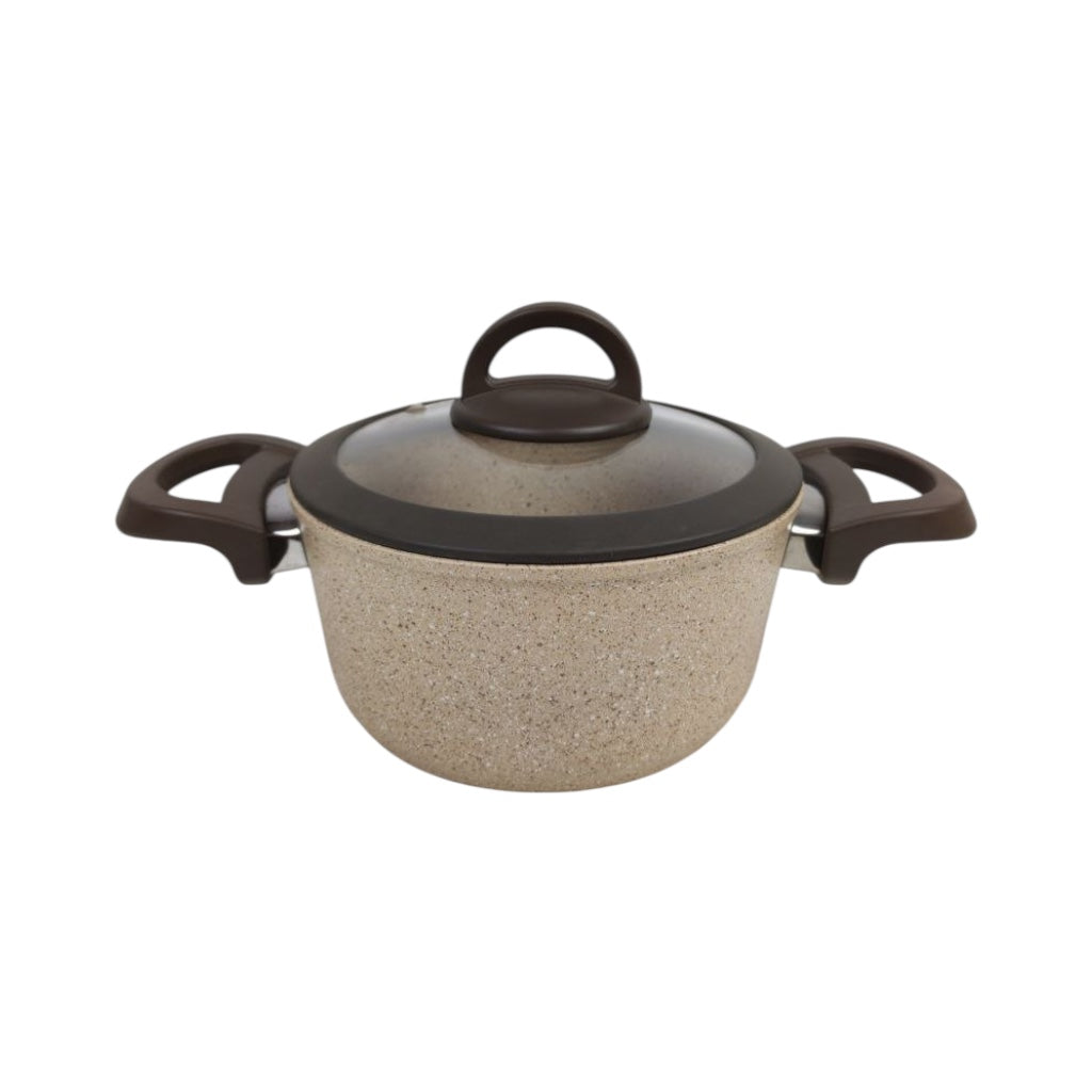 Granite Cooking Pot – Cookin Aboud Medium With Glass Lid | Cupindy